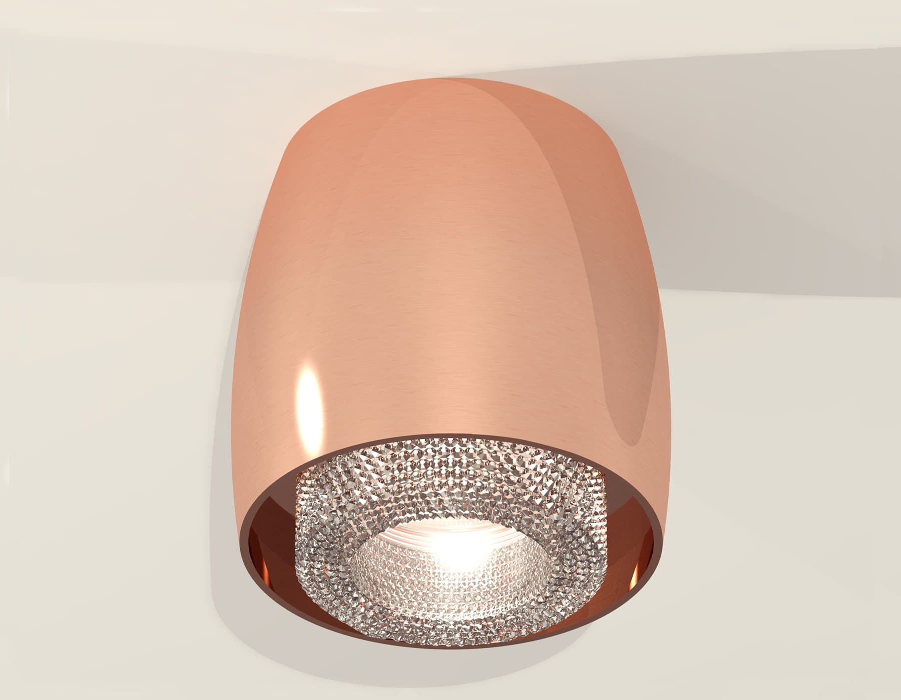 Ambrella Комплект накладного светильника с композитным хрусталем XS1144010 PPG/CL золото розовое полированное/прозрачный MR16 GU5.3 (C1144, N7191) — миниатюра 2