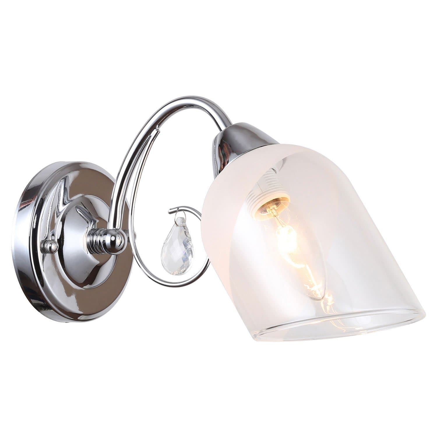 Lussole LGO Металл Хром /  Стекло Светильник настенный E14 40W LSP-8094