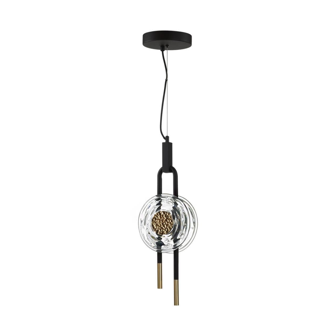 Odeon Light 5407/12L MODERN ODL_EX24 черный/золотой/металл/стекло Подвес LED 12W 3000K 1005Лм MAGNET