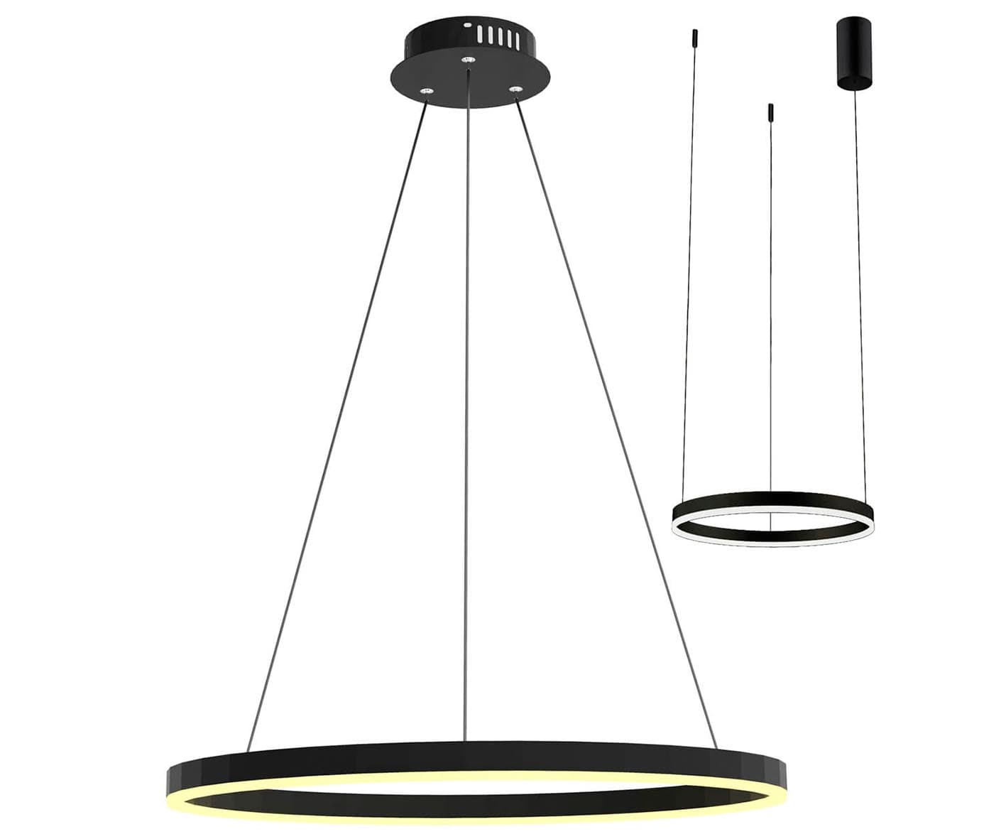 Kink Light 08212,19A(4000K) Подвес Тор черный d40 h150 Led 23W (4000K) 2 типа крепления