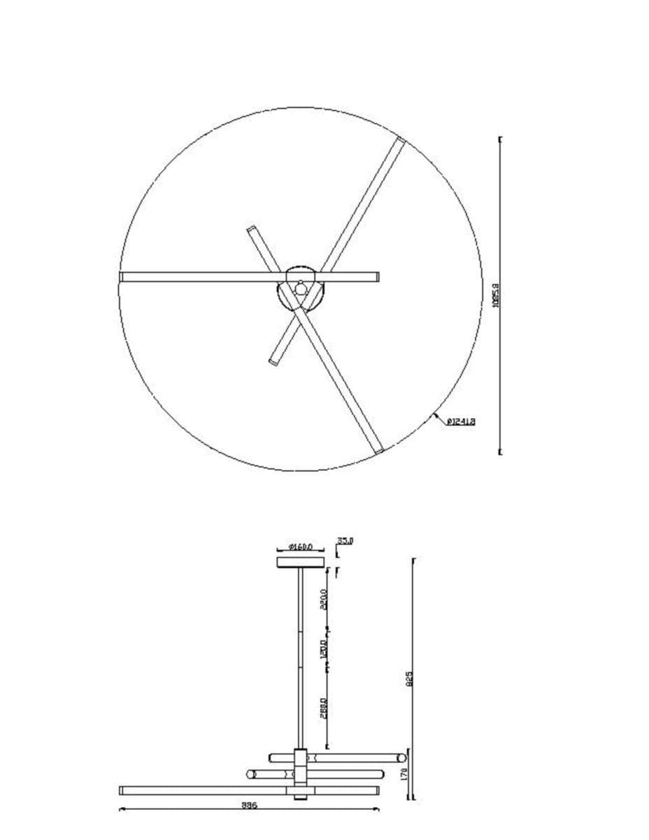 Maytoni Technical Золото Потолочный светильник MOD106CL-L40G3K — миниатюра 9