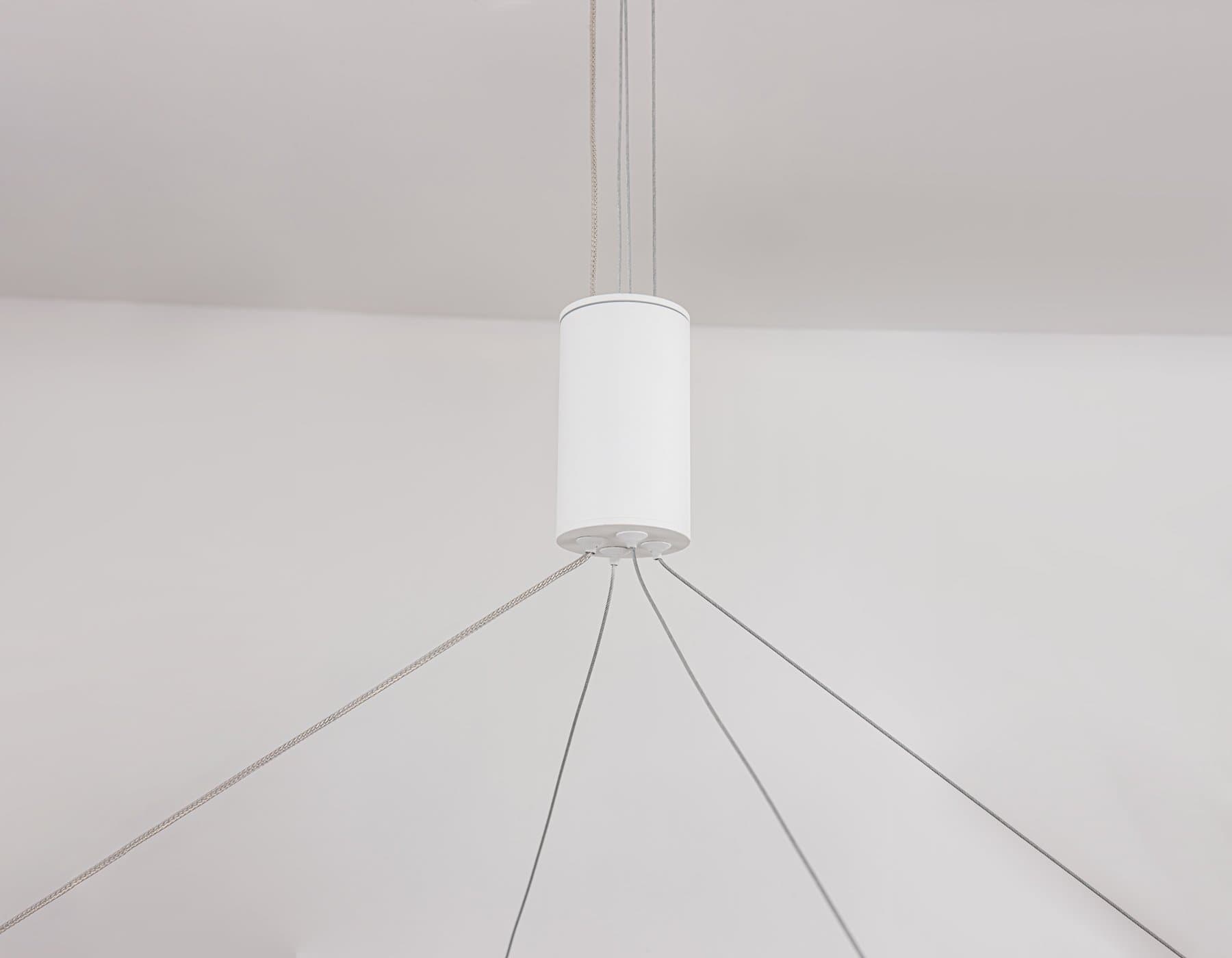 Ambrella Светильник подвесной светодиодный FL5855 WH белый 40W 3000K/4200K/6400K D800*860 (без ПДУ) — миниатюра 8