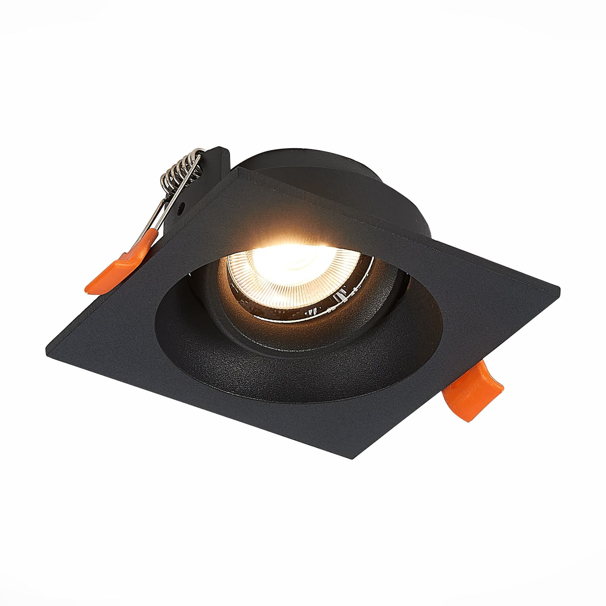 ST Luce ST208.418.01 Светильник встраиваемый Мат. черный GU10 1*50W L94xW94xH40 220V Без ламп