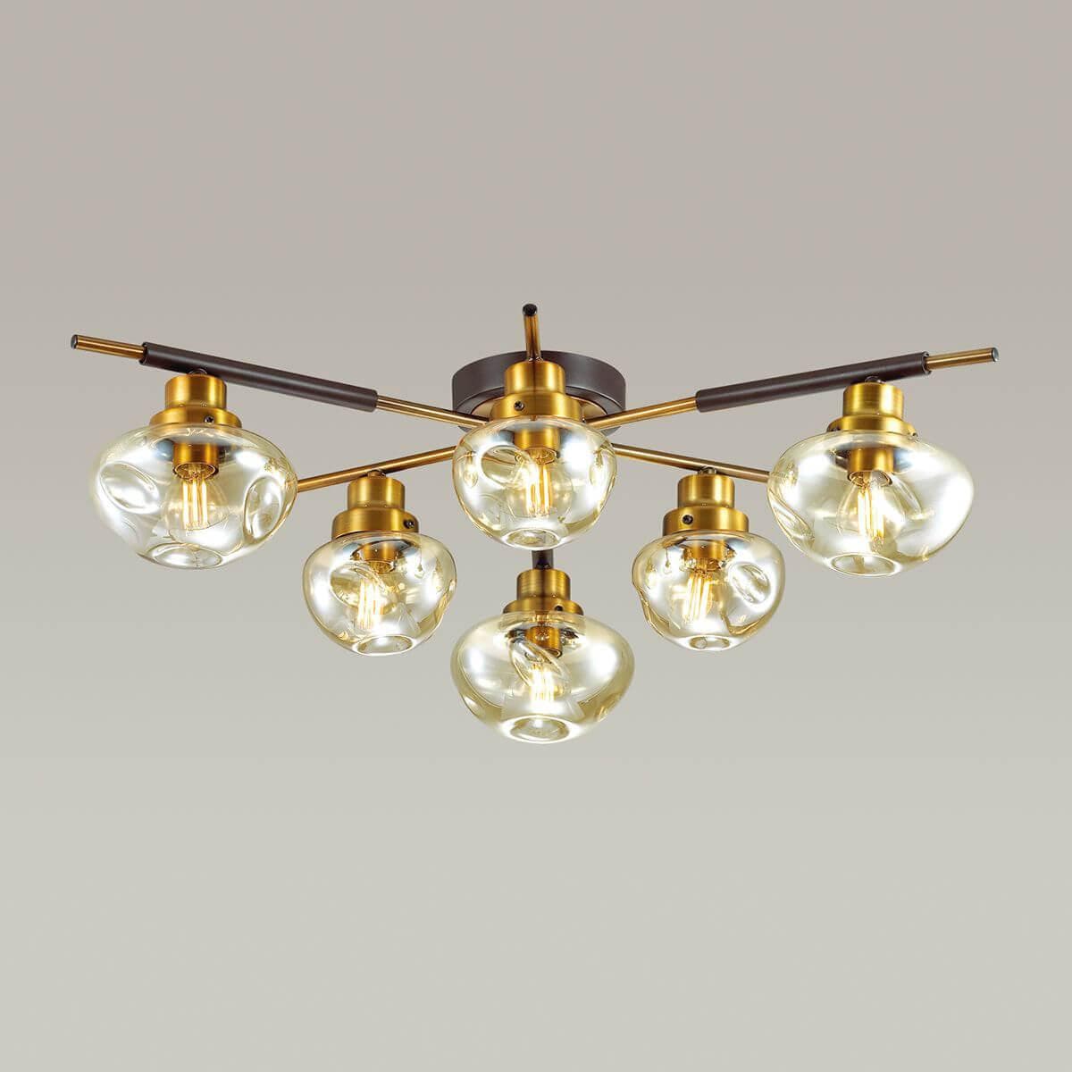 Lumion 4405/6C LN19 064 коричневый, золотой Люстра потолочная E14 6*40W 220V YOSHI — миниатюра 4