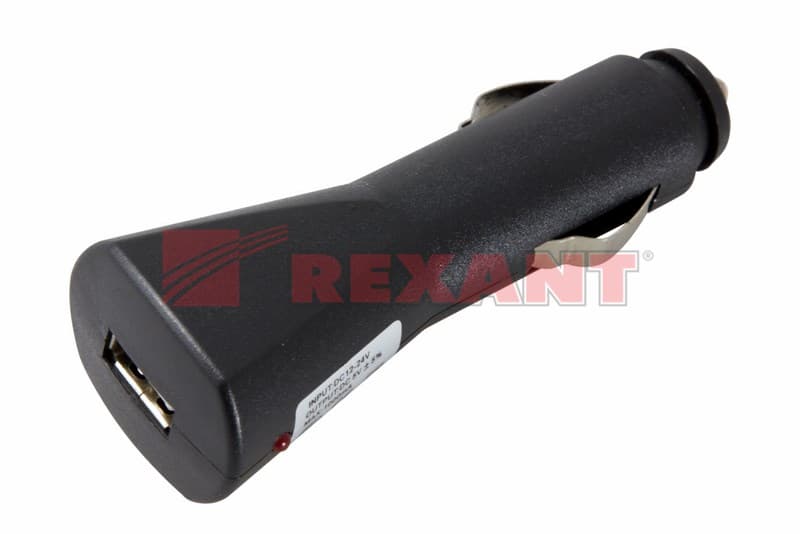 Автозарядка в прикуриватель USB (АЗУ) (5V, 1 000mA) Rexant 16-0236 — миниатюра 2