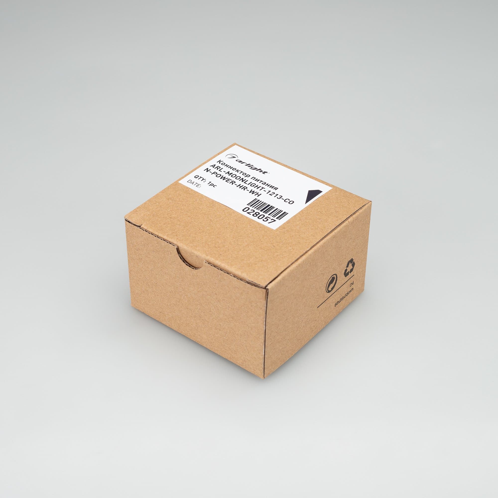 Arlight Коннектор питания ARL-MOONLIGHT-1213-CON-POWER-HR-WH (Пластик) 028057 — миниатюра 2