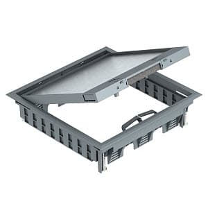 OBO Bettermann Лючок GES9-3S U (универсальный) 12xModul45 (PC/ABS, серый) 7405083 — миниатюра 2