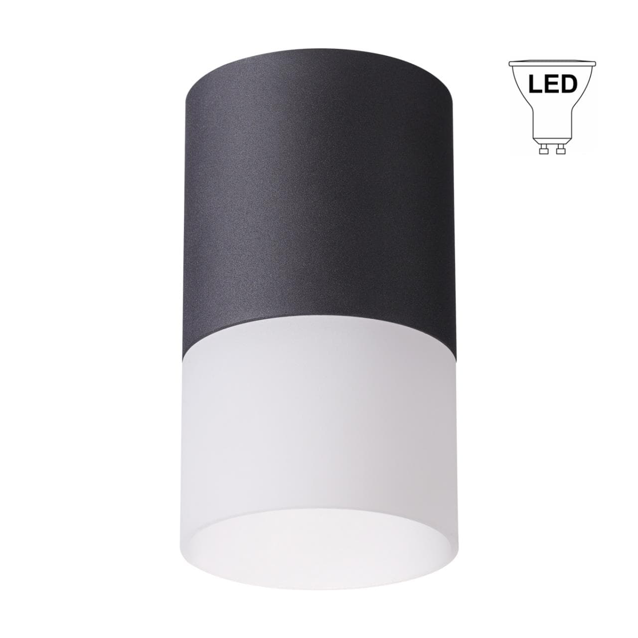 Novotech 370678 NT19 000 черный Светильник накладной IP20 GU10 9W 220-240V ELINА