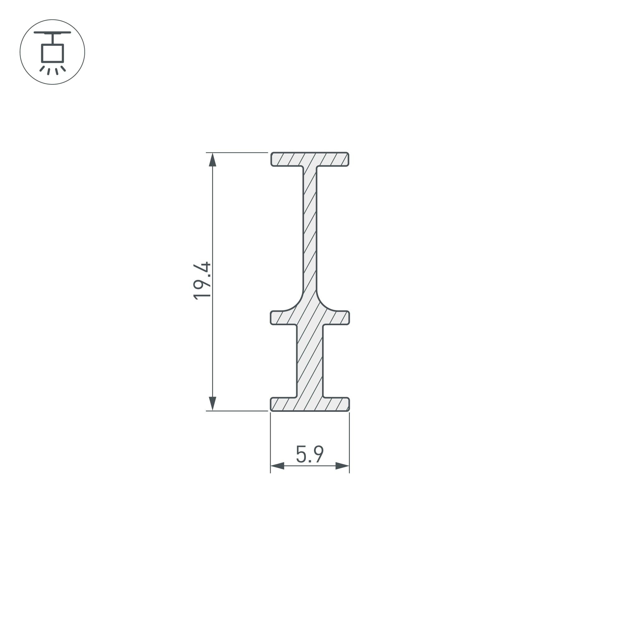Arlight Профиль-держатель FOLED-RAIL-2000 (Алюминий) 025232 — миниатюра 3