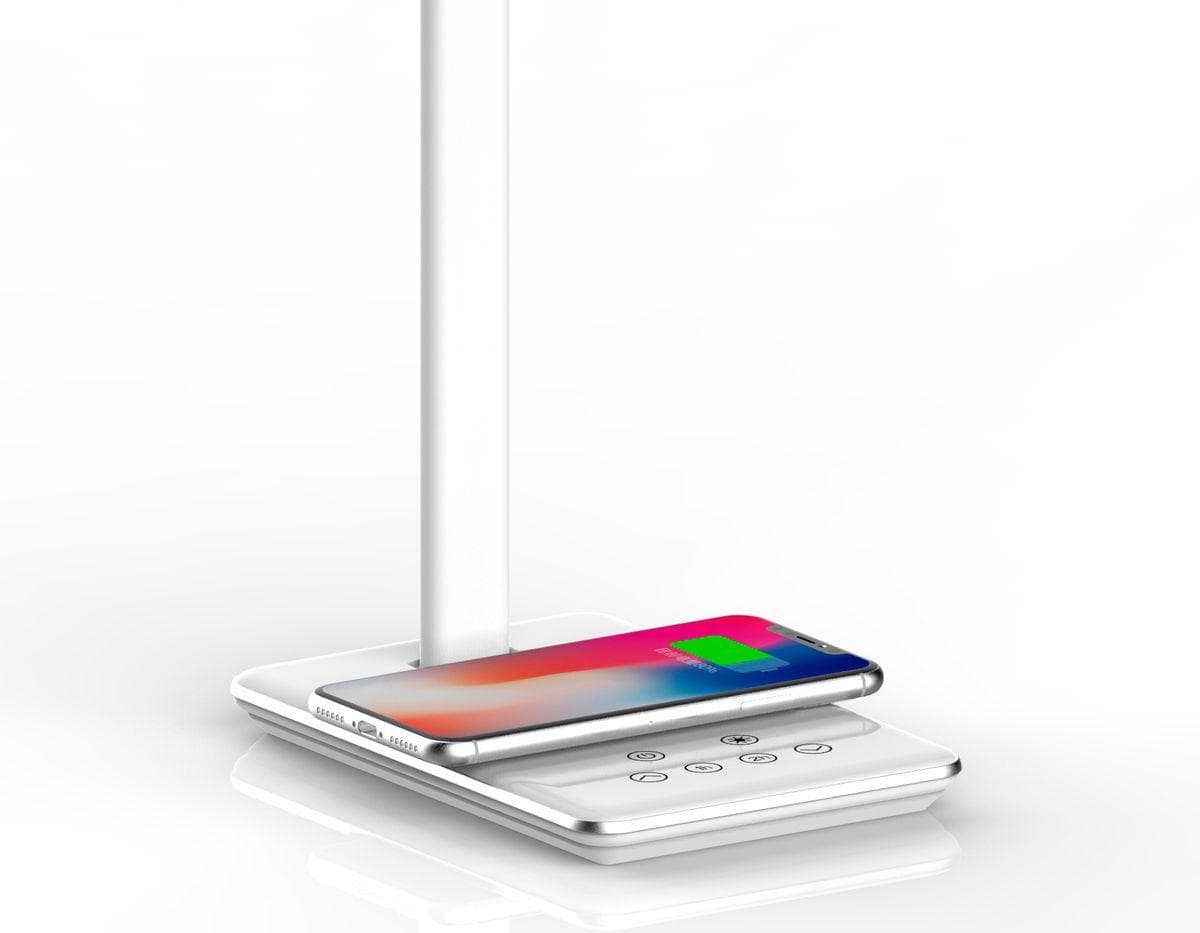 Ambrella Светодиодная настольная лампа с беспроводной зарядкой и USB портом DE581 WH белый LED 2700-6400K 6W — миниатюра 3