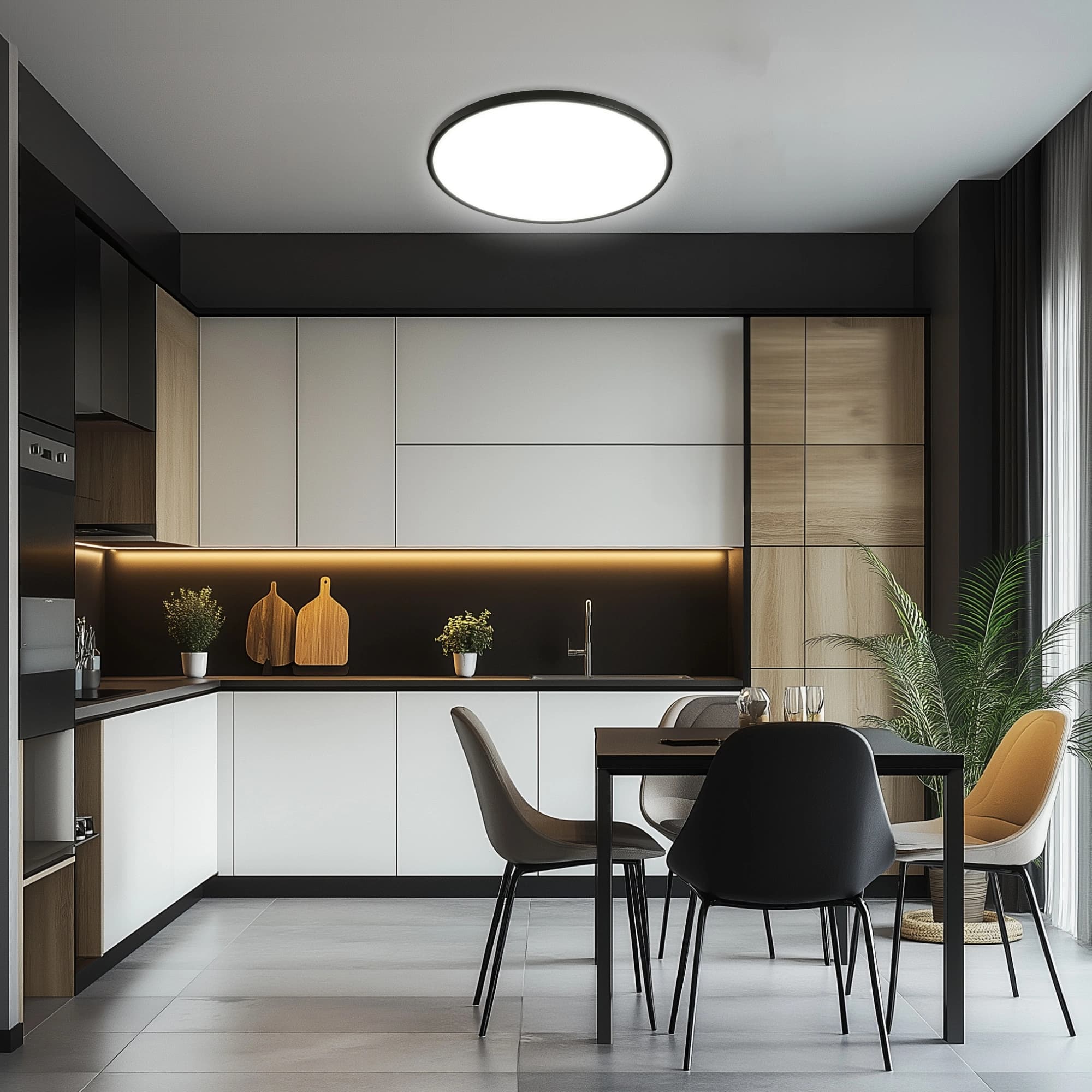 Citilux CL738501V Светильник Бейсик, черный наклодной LED 50W*Мульти — миниатюра 6