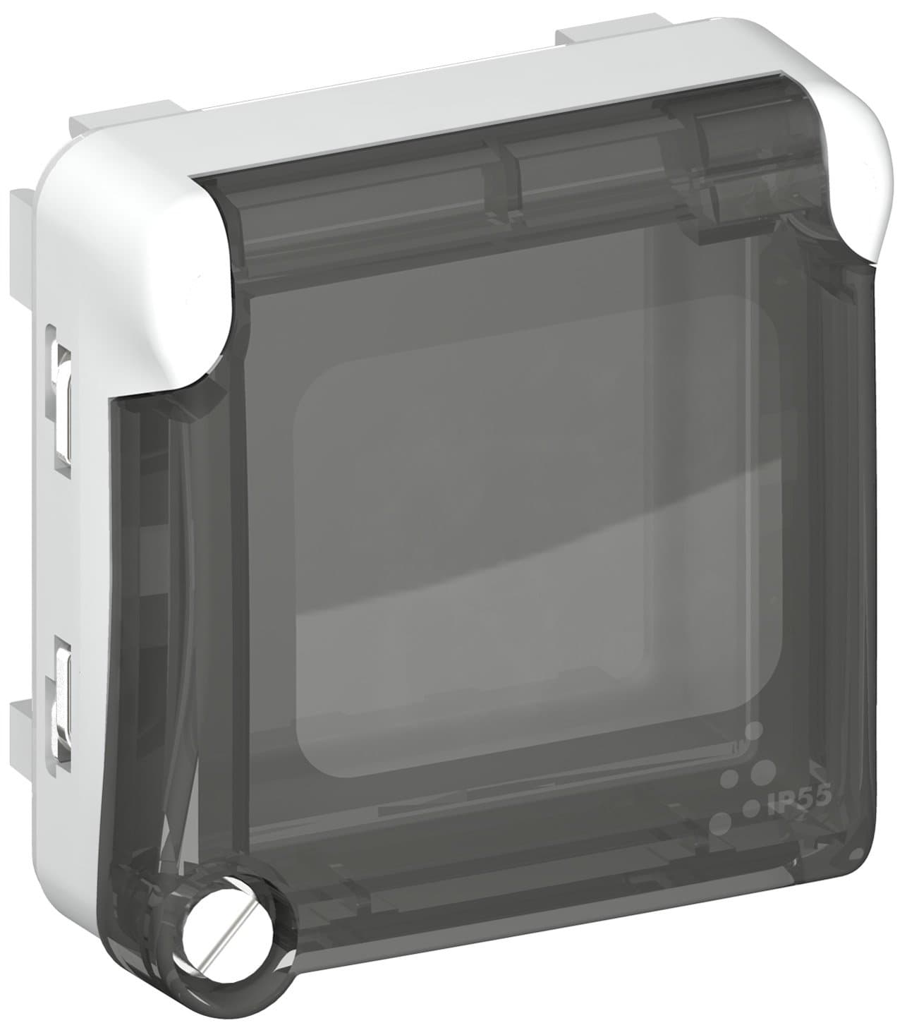 Legrand Plexo Адаптер для двухмодульных механизмов Mosaic с запираемой дымчатой крышкой 069579 — миниатюра 2