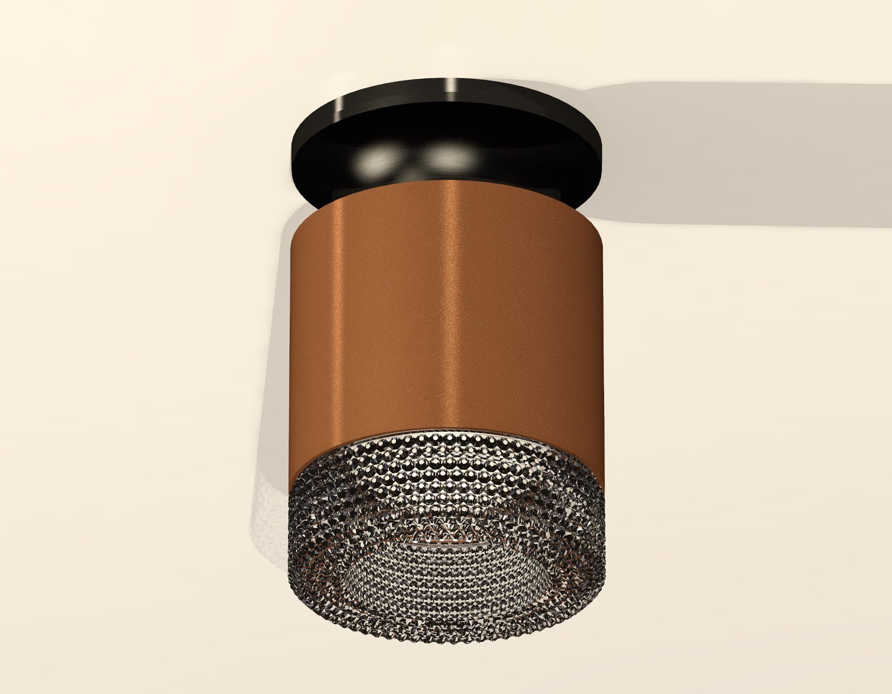 Ambrella Комплект накладного светильника с композитным хрусталем XS7404102 SCF/BK кофе песок/тонированный MR16 GU5.3 (N7926, C7404, N7192) — миниатюра 2