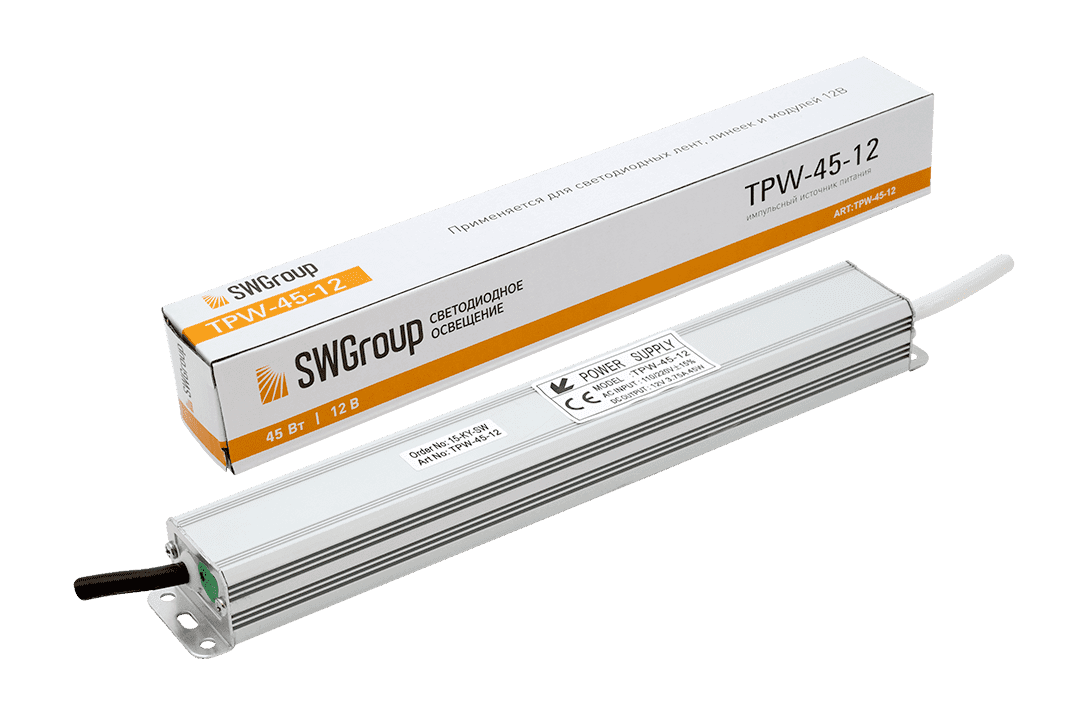 SWG Al блок питания TPW, 45W влагозащитный, 12V TPW-45-12