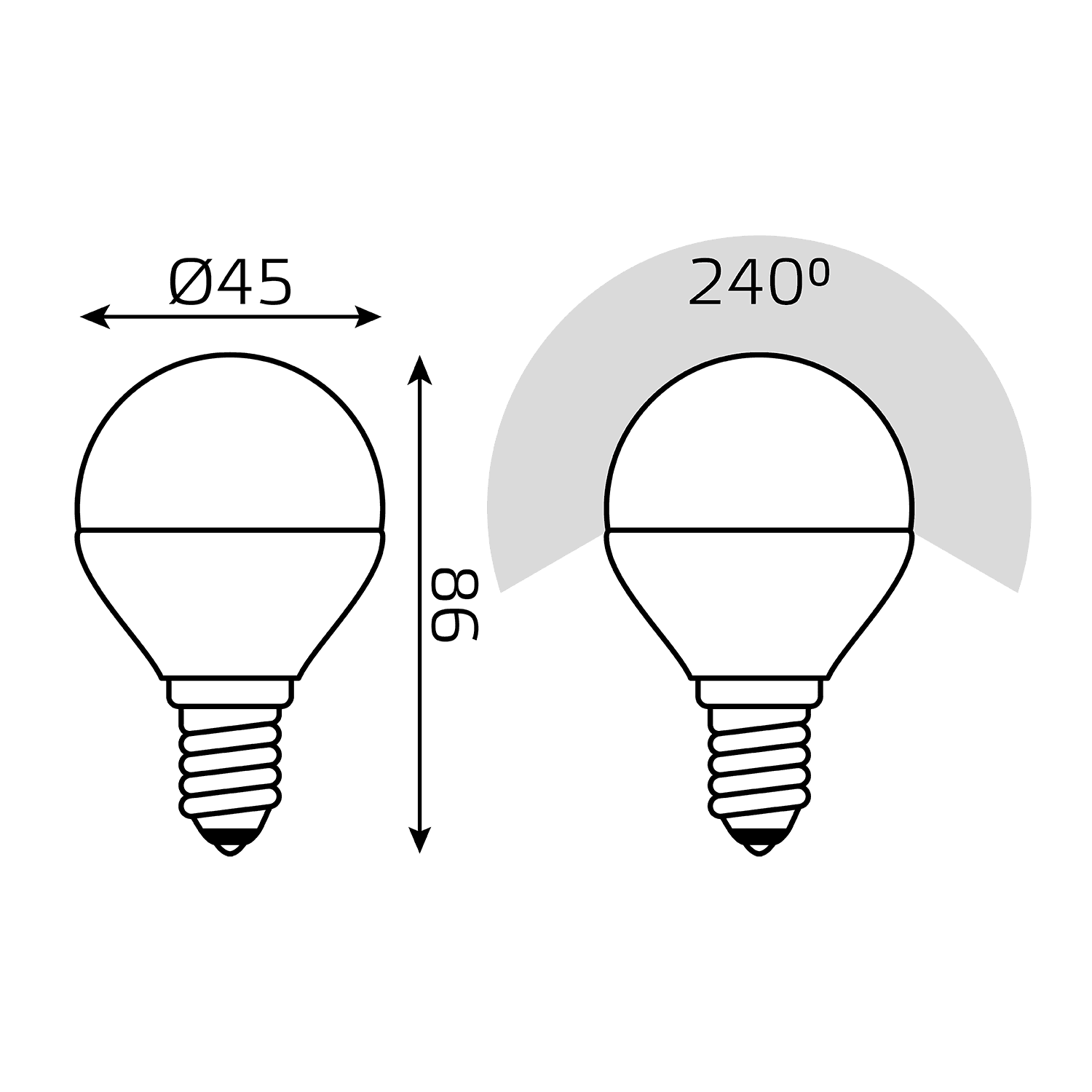Gauss Лампа Basic Шар 7W 470lm 3000K-4000K-6500K Е14 изм.цвет.темп. LED 1053147 — миниатюра 2