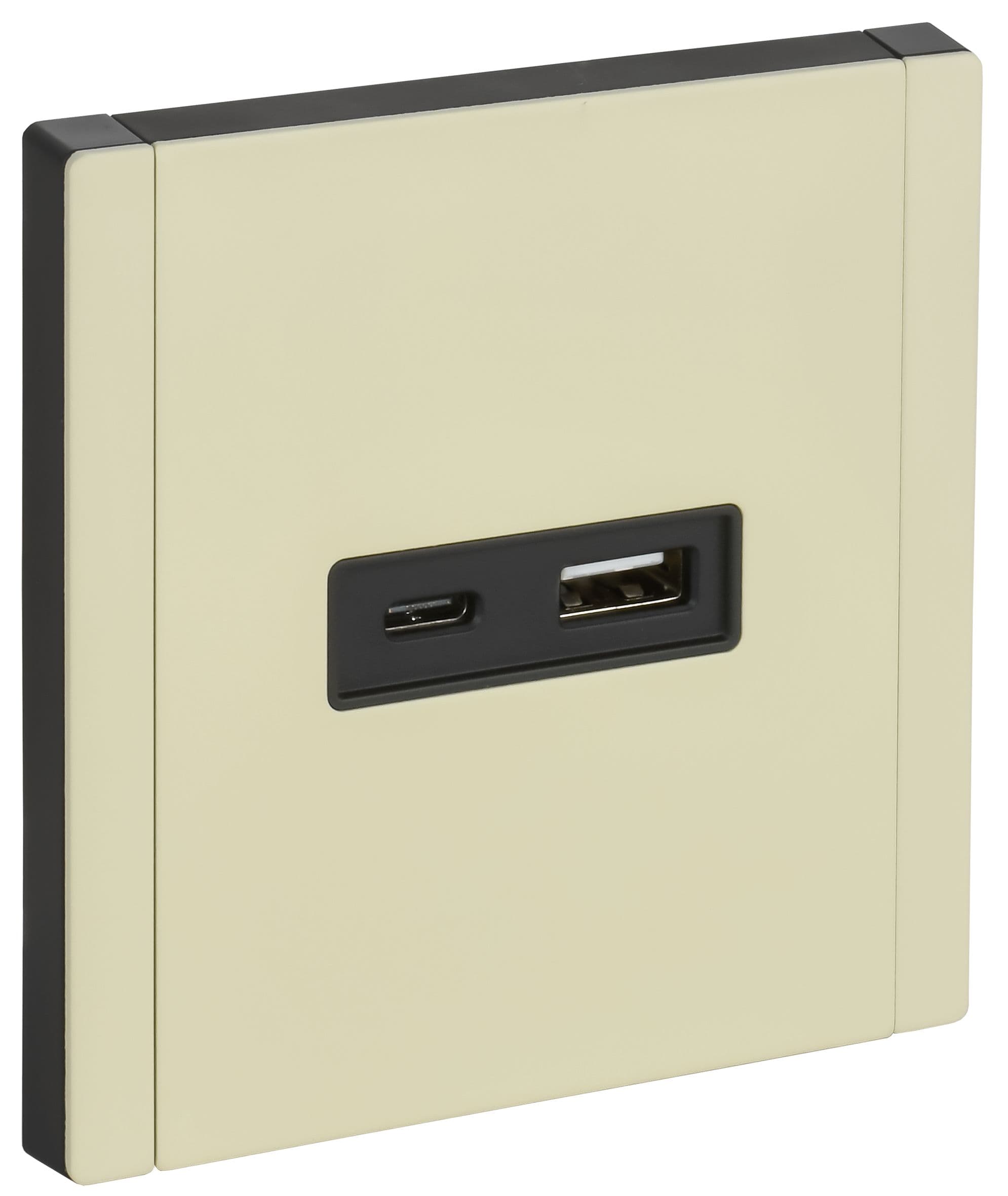 IEK FORTE&PIANO Металл Слоновая кость Розетка USB A+C 18Вт FP851M — миниатюра 1