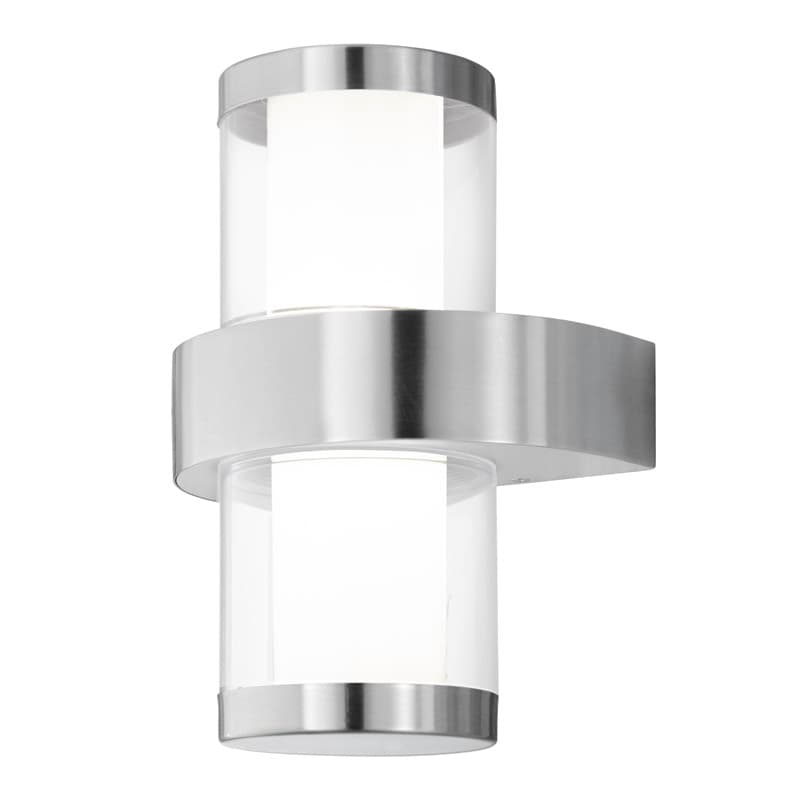 Eglo Светильник LED уличный настенный BEVERLY 1, 2х3,7W(LED), IP44, L200, H270, A130, нержавеющая сталь/пластик, белый, прозрачный 94799