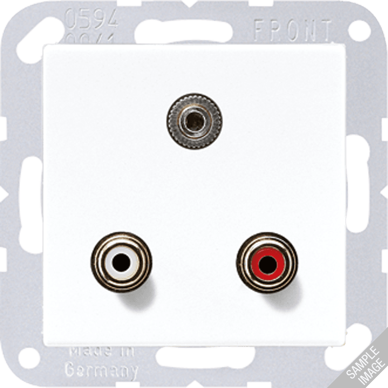 JUNG 2x Cinch Audio (RCA) / Stereo разъем (TRS 3.5 mm), слоновая кость MAA1011