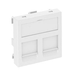 OBO Bettermann Корпус розетки компьютерной двойной тип OBO (прямой) 45x45 мм, 1 модуль Modul45, белый 6119292 — миниатюра 2