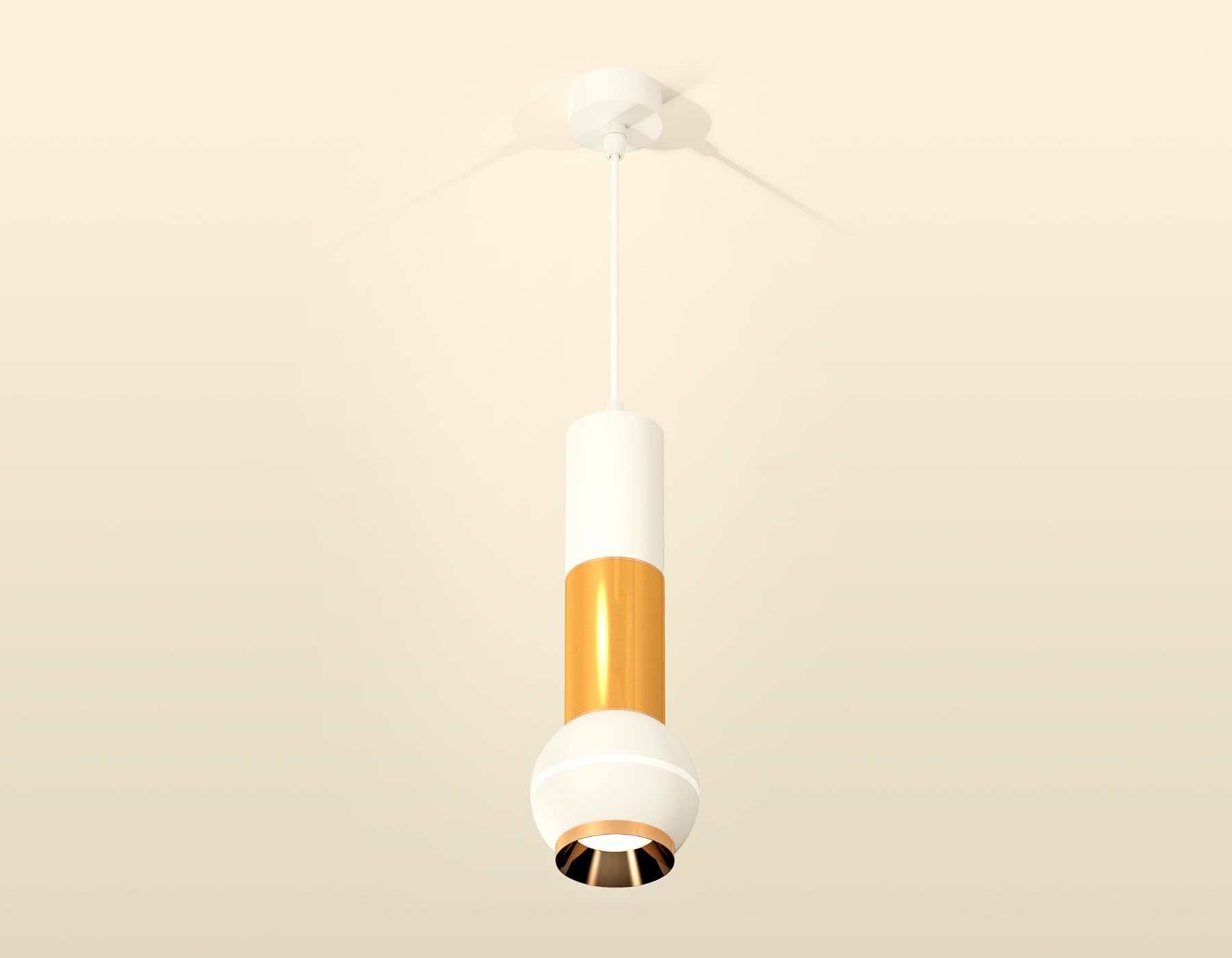 Ambrella Комплект подвесного светильника с дополнительной подсветкой XP1101030 SWH/PYG белый песок/золото желтое полированное MR16 GU5.3 LED 3W 4200K — миниатюра 2