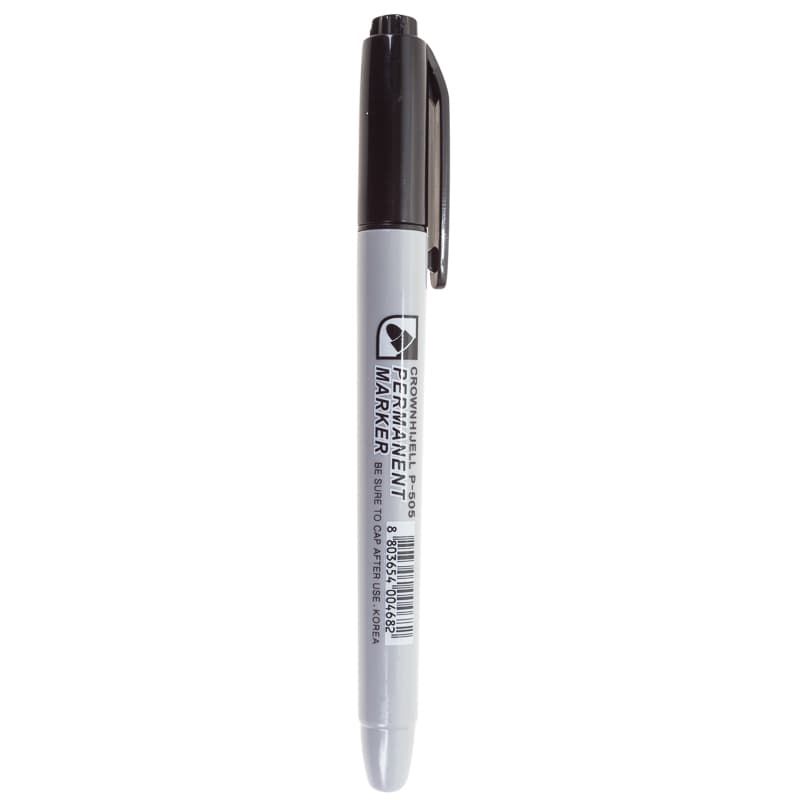MunHwa  Маркер перманентный Crown «Multi Marker Slim» 2 мм, черный, пулевидный 08-8201