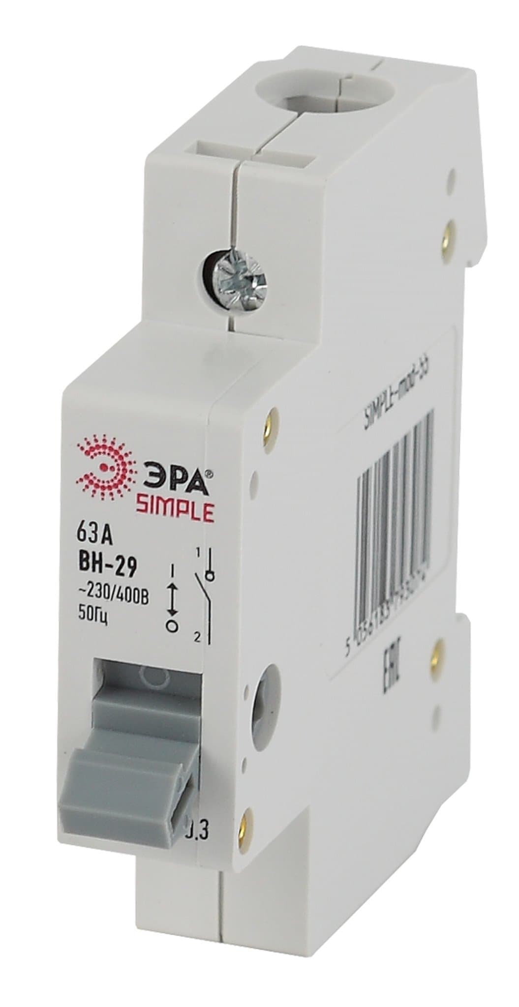 ЭРА SIMPLE-mod-58 SIMPLE Выключатель нагрузки 1P 63А ВН-29