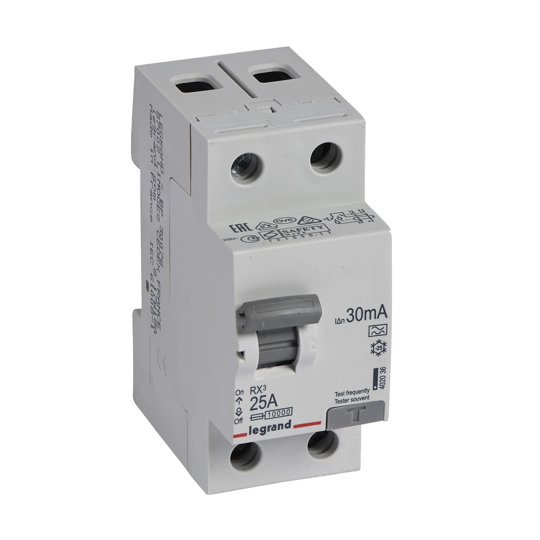 Legrand RX3 УЗО 30мА 25А 2P A 402036