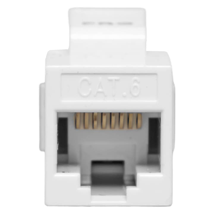 EKF TeraLINK PRO Адаптер проходной TeraLINK PRO Cat.6 неэкранированный RJ45-RJ45 тип Keystone белый — миниатюра 1