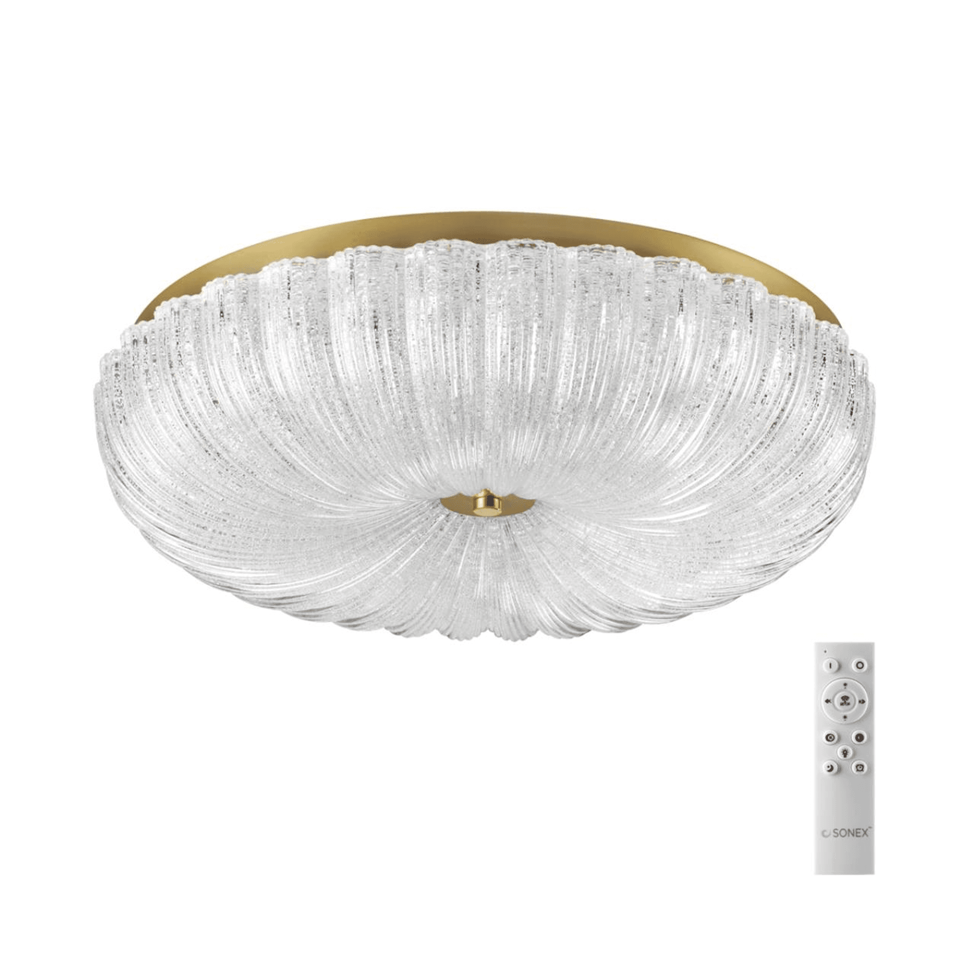 Sonex 7719/60L PIKO LED Светильник металл/стекло/прозрачный/золотой LED 60Вт 3000-6500K D500 IP20 пульт ДУ TESORO