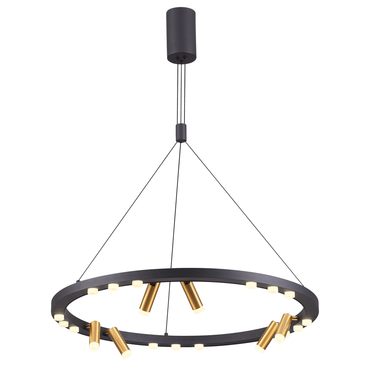Odeon Light 3918/63L ODL20 38 черный/золотистый/металл Подвесной светильник LED 63W 4000K BEVEREN — миниатюра 2
