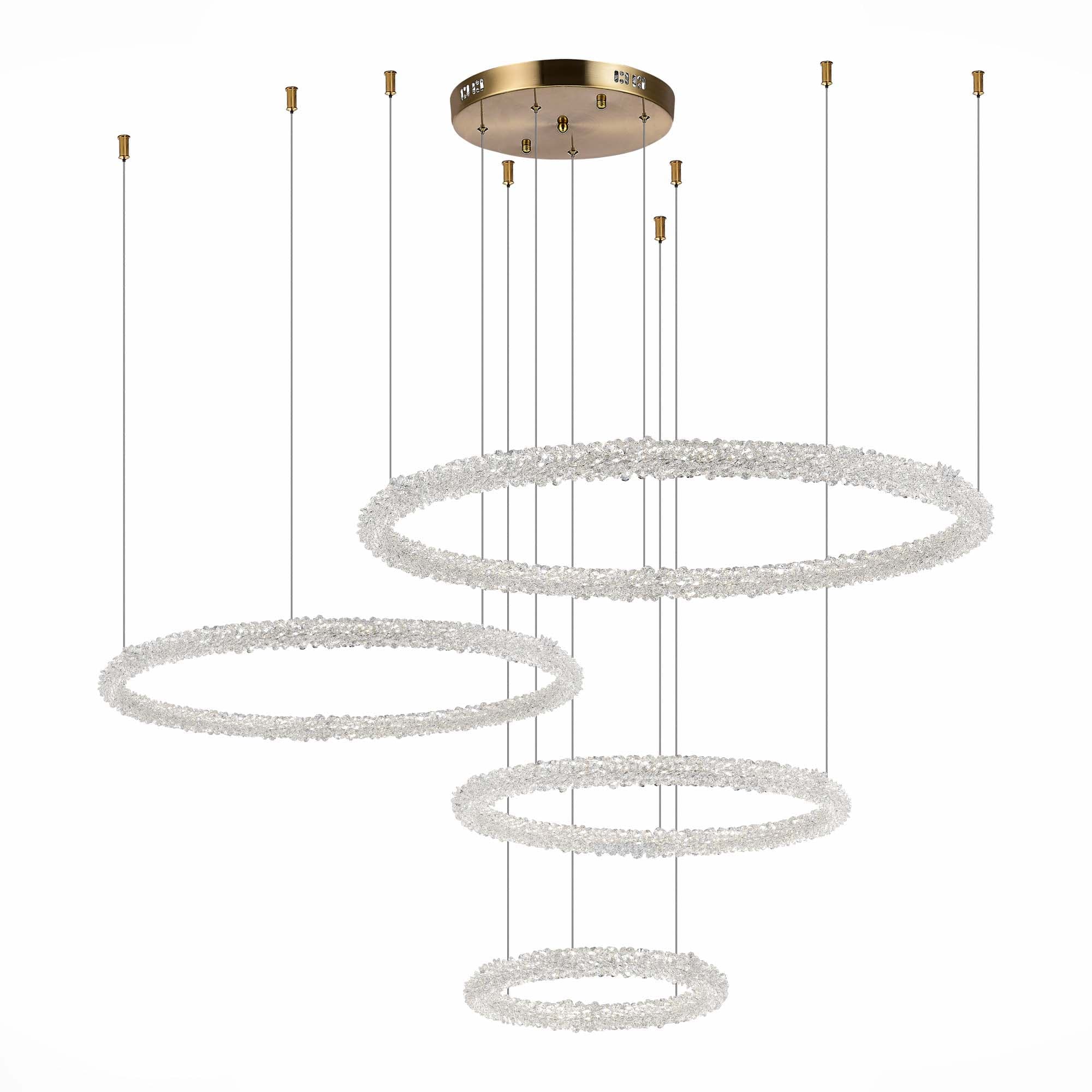 ST LUCE SL6110.203.04 Люстра подвесная Золотистый/Прозрачный LED 4*42W 3000 - 6500K