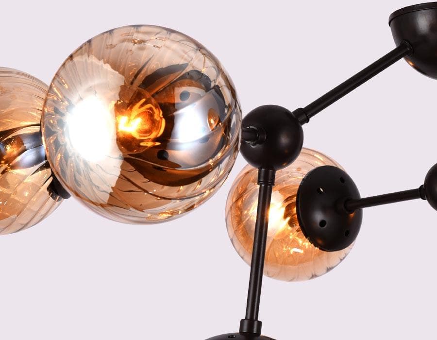 Ambrella Потолочная люстра TR9018/9 DCF/TI темный кофе/янтарь E14 max 40W D830*440 — миниатюра 2