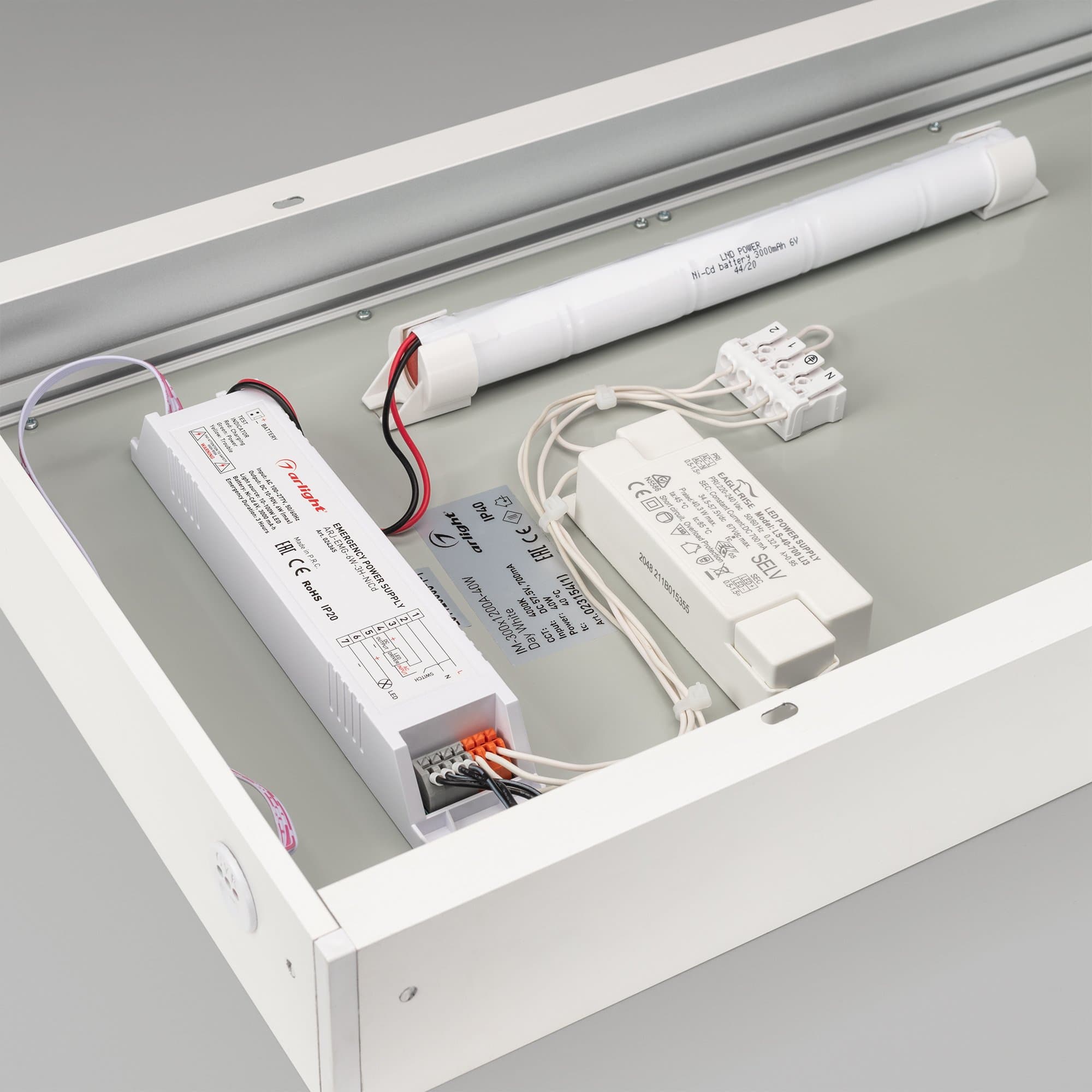 Arlight Панель IM-EMERGENCY-1.5H-S300x1200-45W Day4000 (WH, 120 deg, 230V) (IP40 Металл, 2 года) 034939 — миниатюра 3