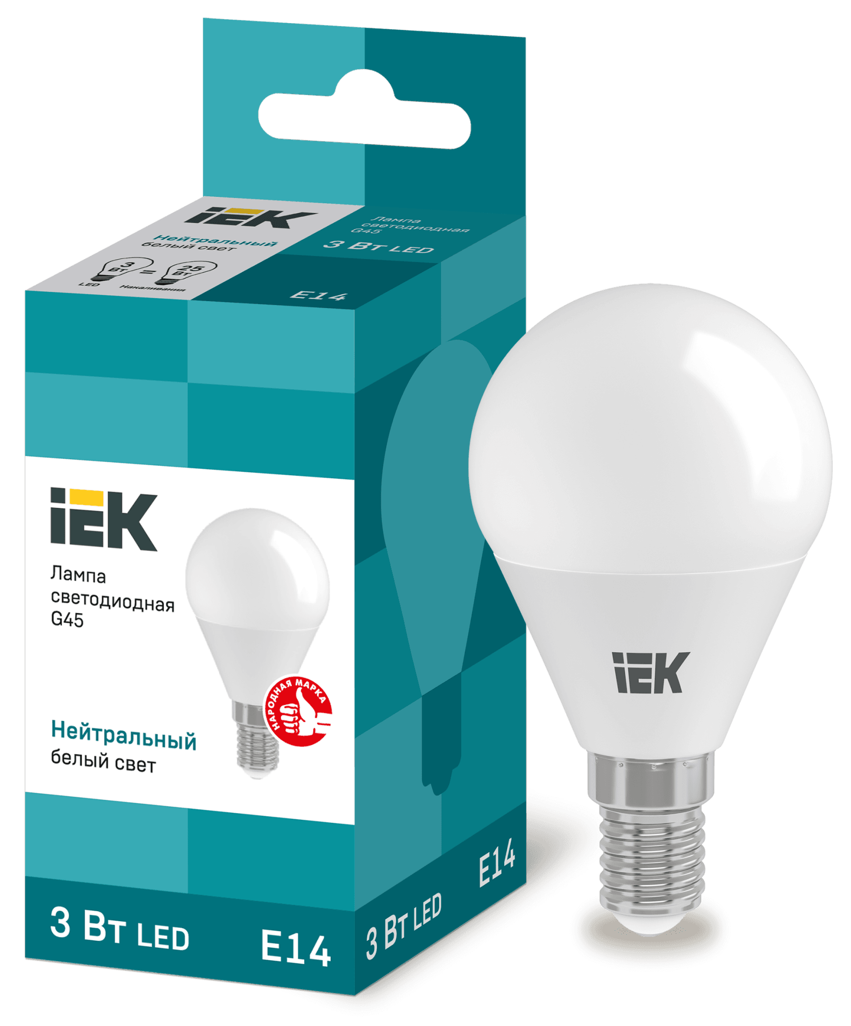 IEK Лампа светодиодная ECO G45 шар 3Вт 230В 4000К E14 — миниатюра 2