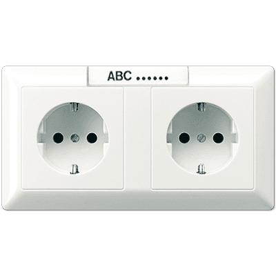JUNG SCHUKO®-розетка для кабельных каналов 16 A / 250 B ~, белая AS1522NAWW