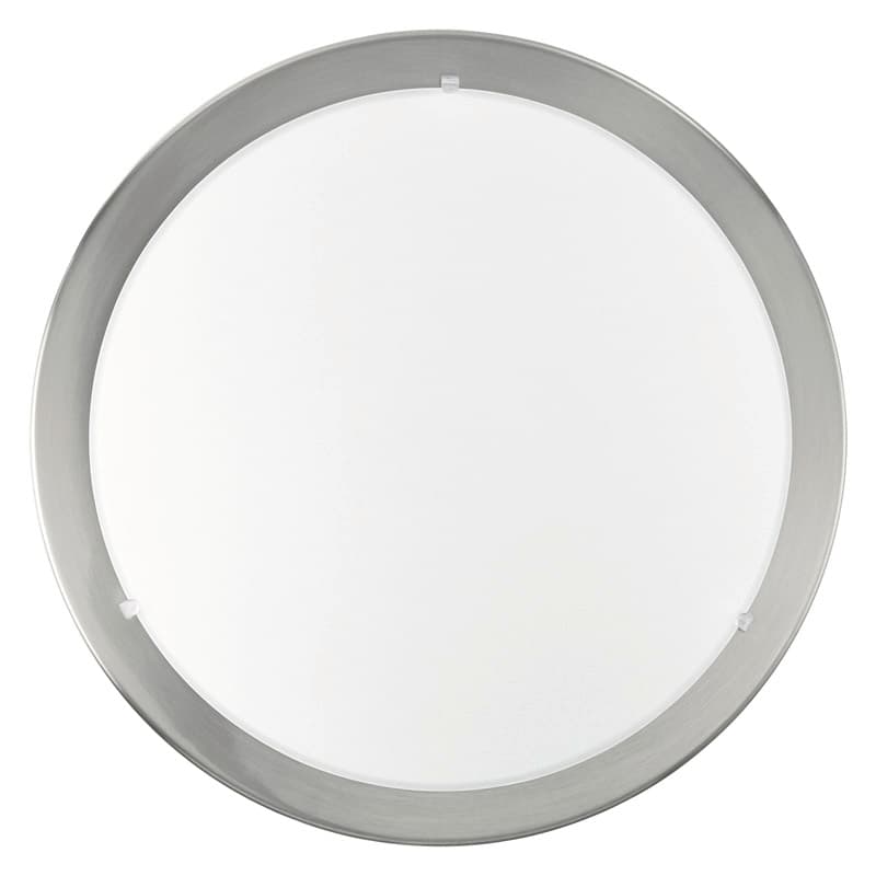 Eglo Светильник настенно-потолочный PLANET, 1X60W (E27), Ø290, никель, матовый/стекло, белое 82942