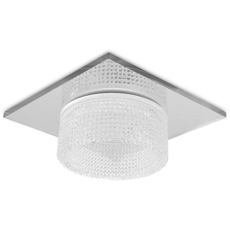Ambrella Встраиваемый точечный светильник TN355 CH/CL хром/прозрачный GU5.3+3W (LED WHITE) 95*95*45 — миниатюра 1