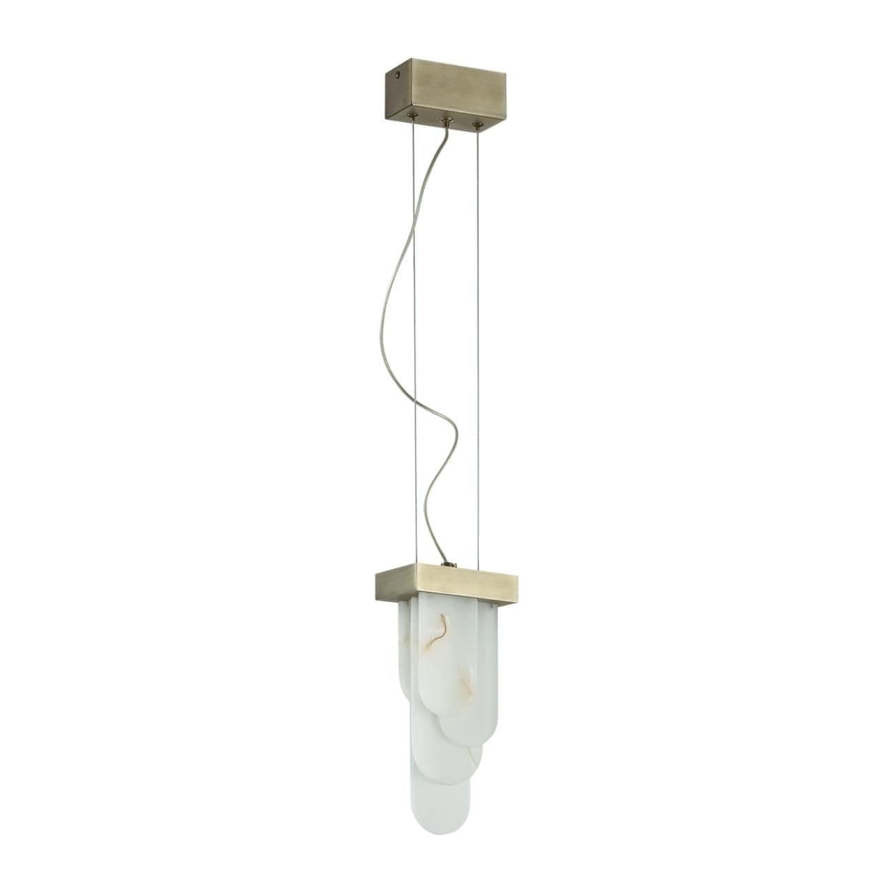 Odeon Light 5437/12L HIGHTECH ODL_EX25 бронзовый "брашинг"/металл/смола под алебастр/акрил Подвес LED 12W 3000K 1489Лм FOROS