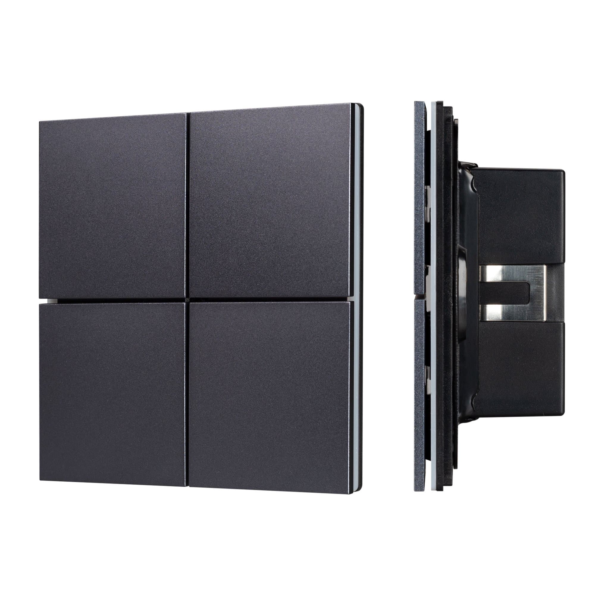Arlight INTELLIGENT ARLIGHT Кнопочная панель KNX-304-23-IN Black (BUS, Frameless) (IARL, IP20 Металл, 2 года) 039663