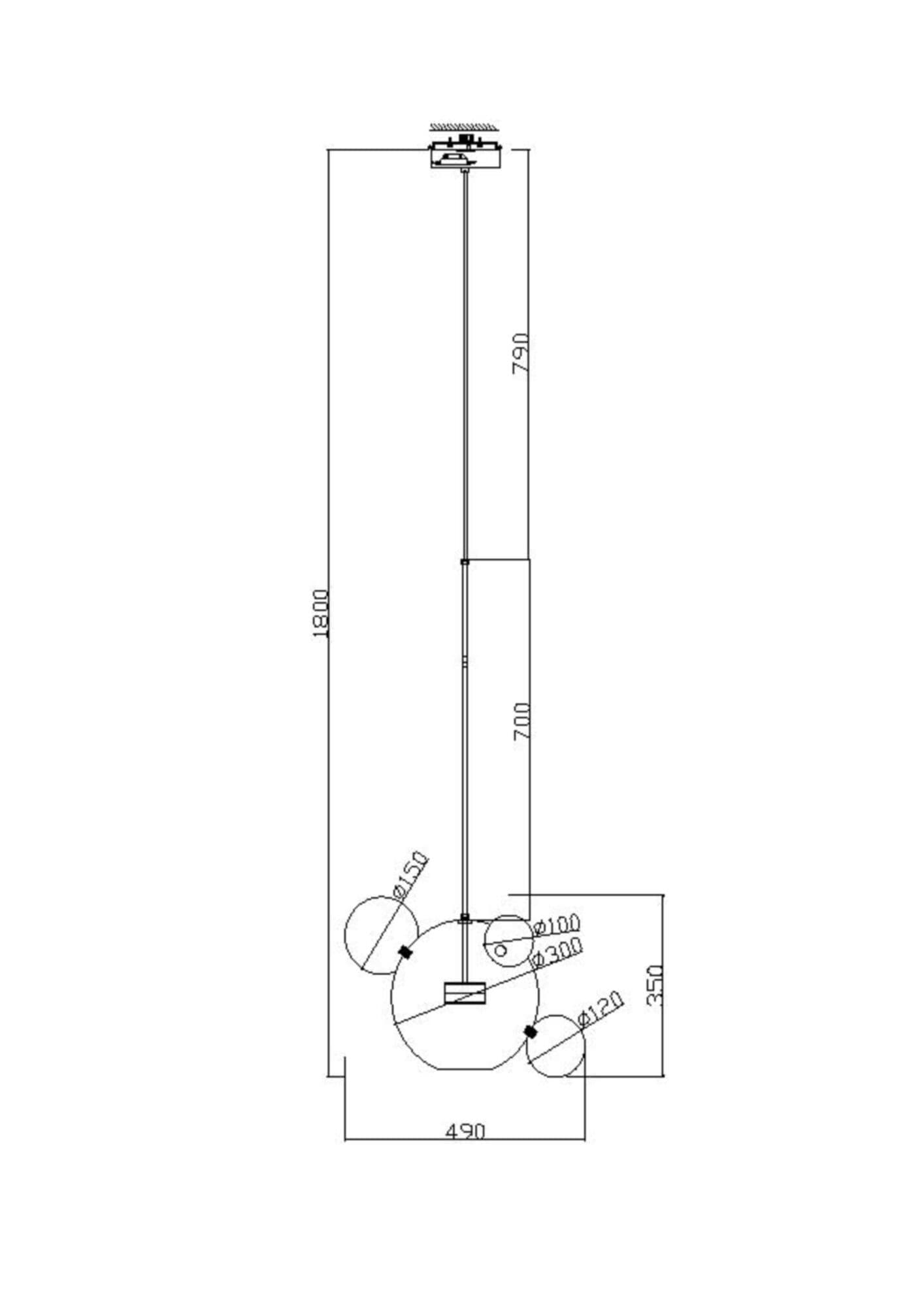 Freya Modern Латунь Светильник подвесной FR5128PL-L10BS — миниатюра 2
