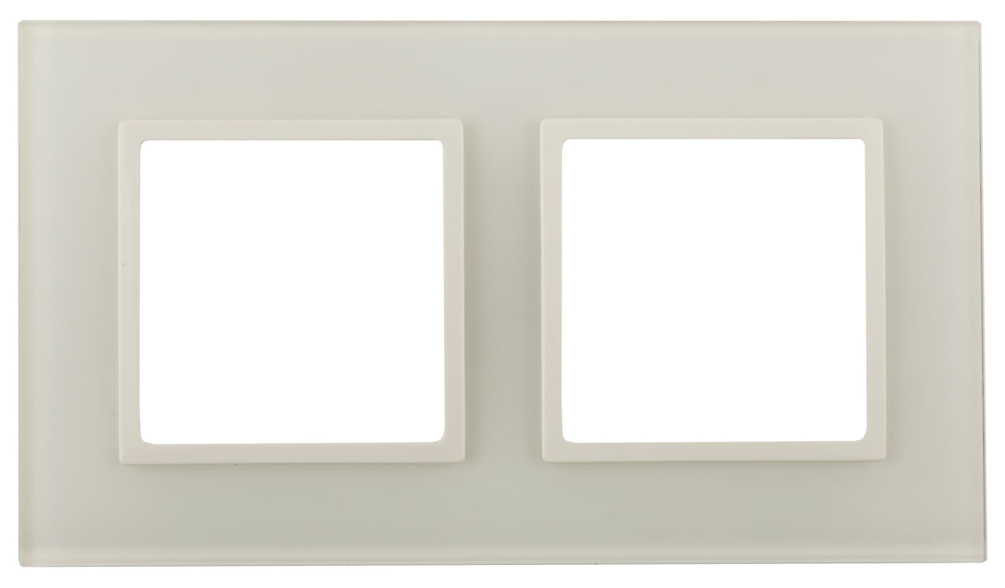 ЭРА 14-5102-02 Elegance Сл.кость/сл.кость Стекло Рамка 2-ая