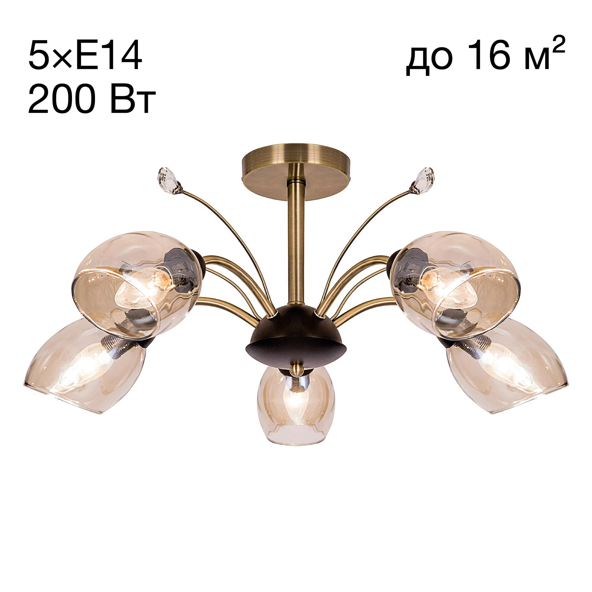 Citilux CL108155 Комета Бронза+Дымч. Люстра