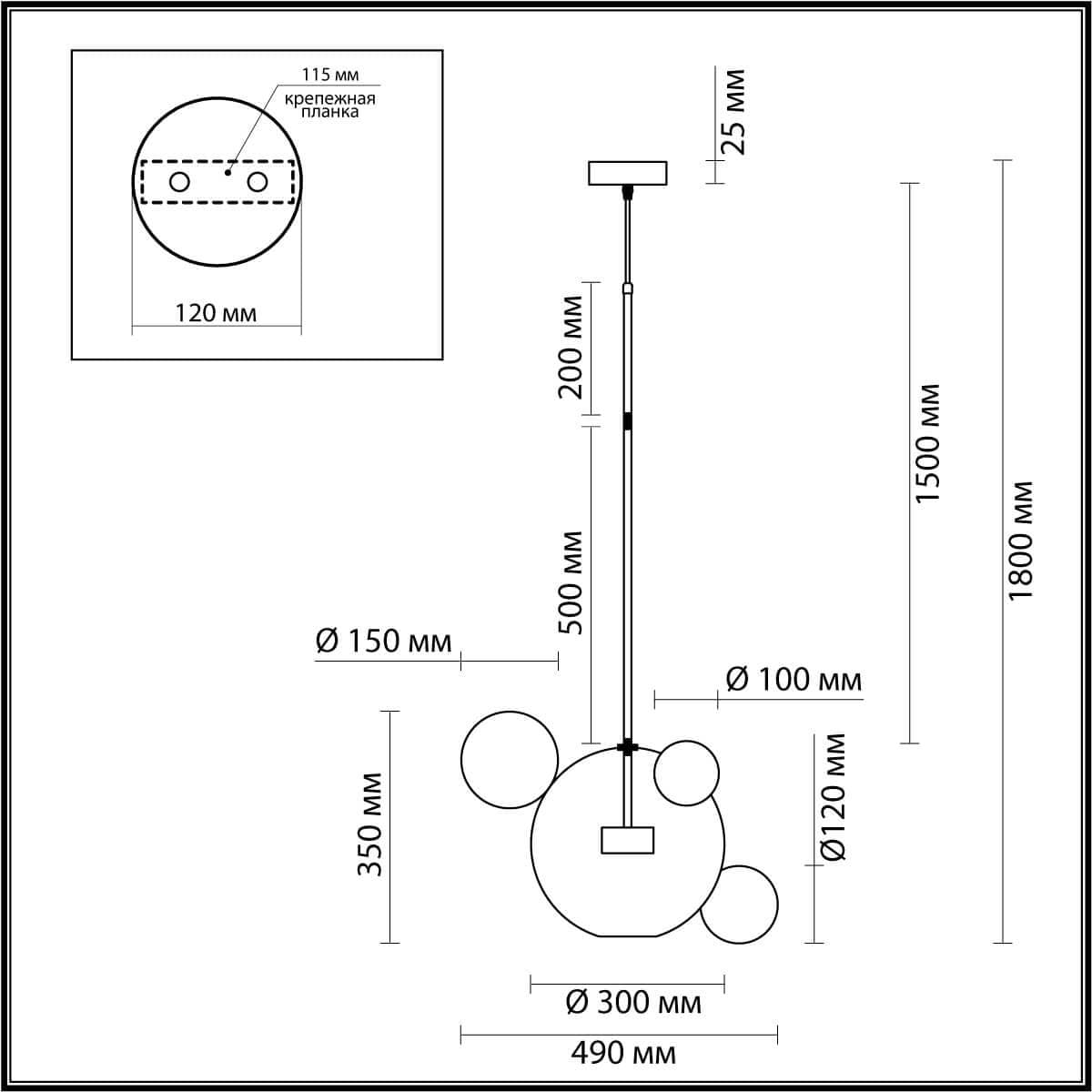 Odeon Light VISION ODL21 11 хром/прозрачный Подвес LED 12W 4000K BUBBLES 4802/12LA — миниатюра 5