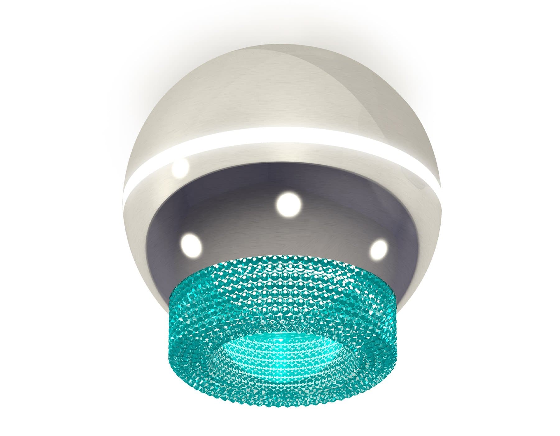 Ambrella Комплект накладного светильника XS1104020 PSL/BL серебро полированное/голубой MR16 GU5.3 LED 3W 4200K (C1104, N7194) — миниатюра 1