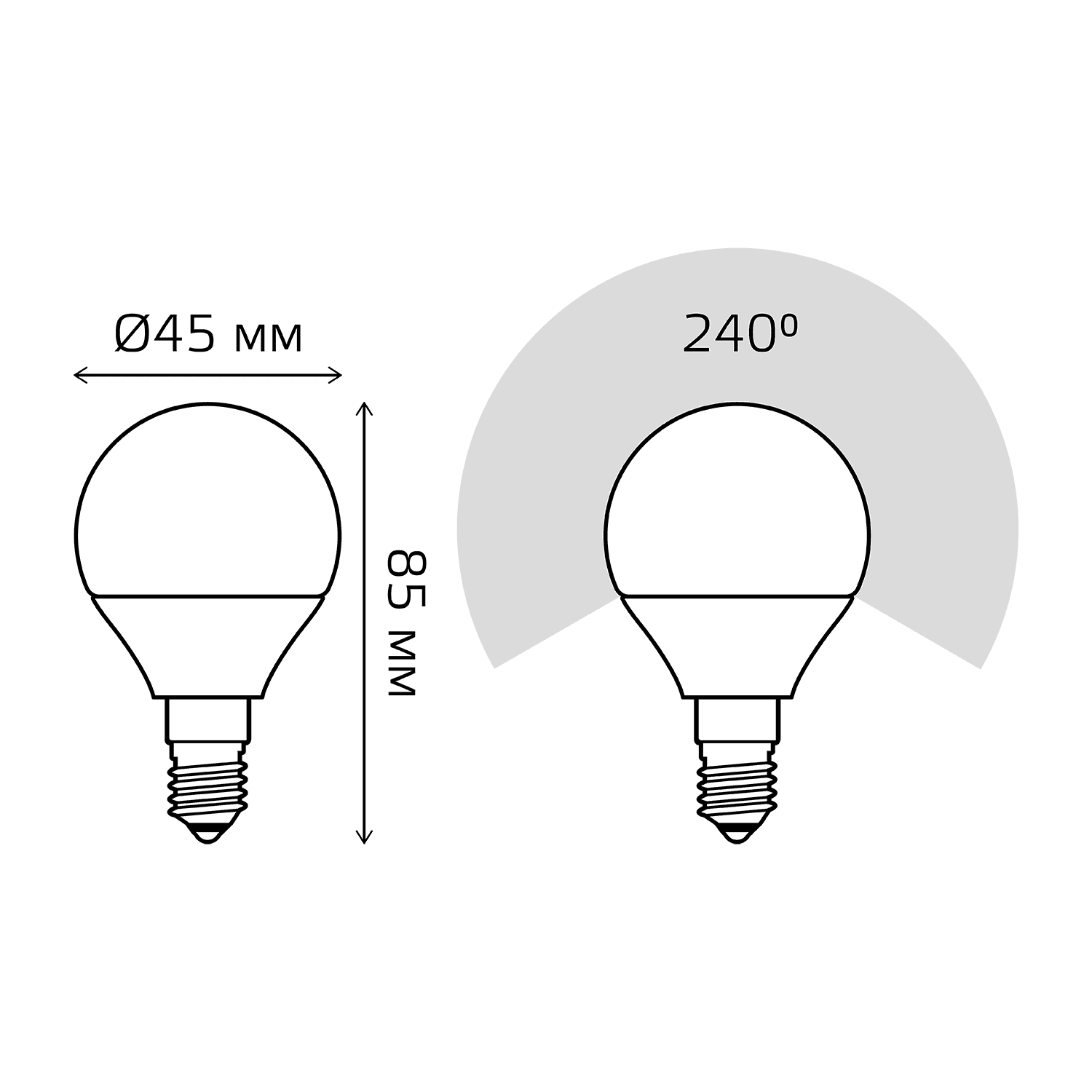 Gauss Лампа Elementary Шар 12W 880lm 3000K Е14 LED 53112 — миниатюра 3
