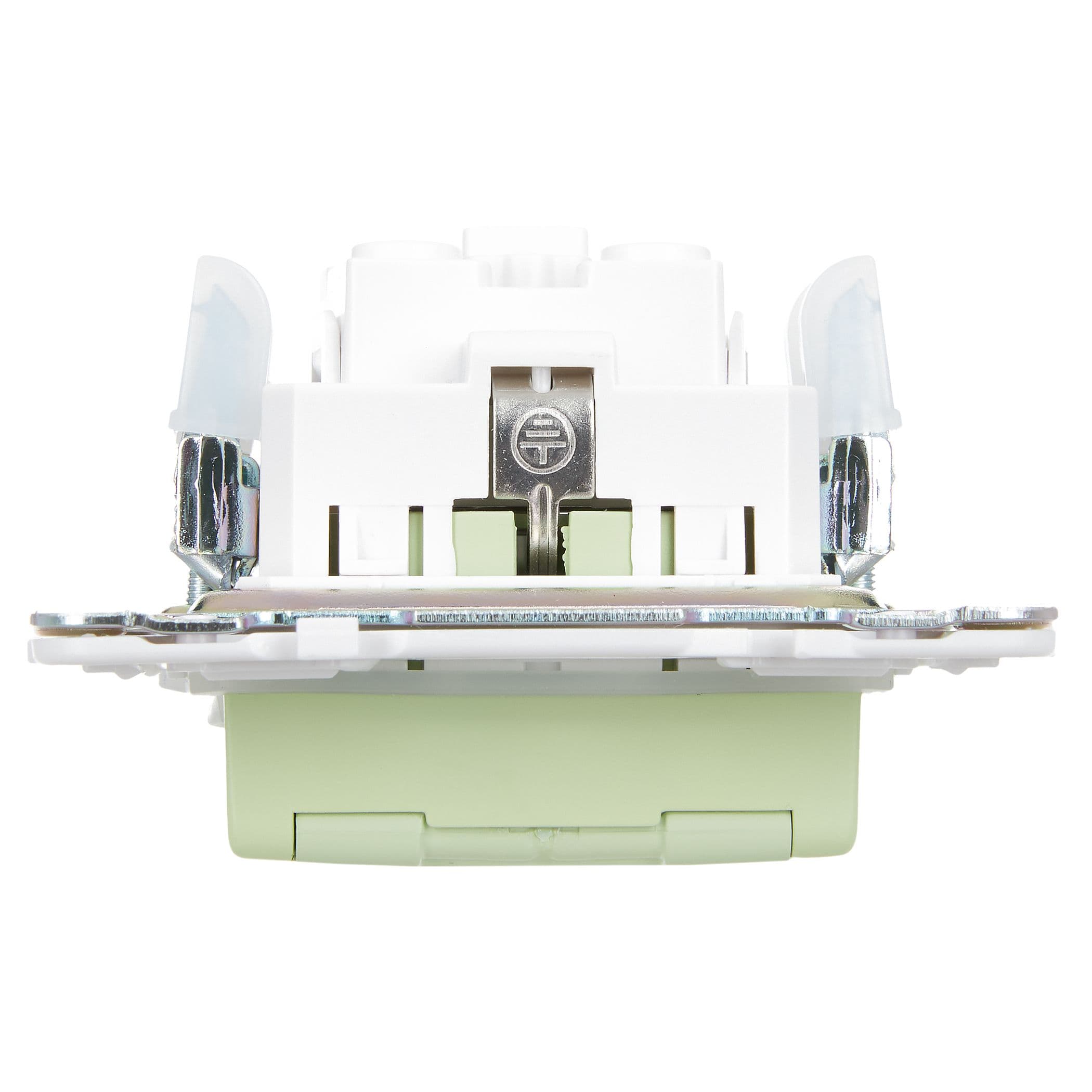 IEK SKANDY Мятный Розетка с/з с защитными шторками и крышкой 16А IP44 SK-R11G — миниатюра 5