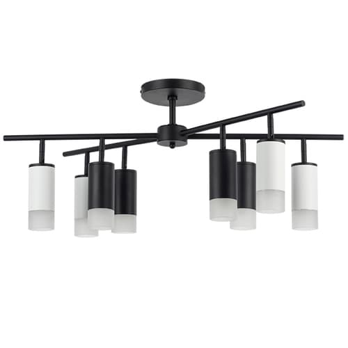 Lightstar LR7283643741 Люстра RULLO 8х50W GU10 ЧЕРНЫЙ/БЕЛЫЙ (571728+214437-4+214436-4+202431-8), шт