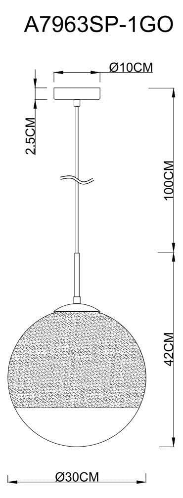 Arte Lamp A7963SP-1GO Подвесы — миниатюра 3