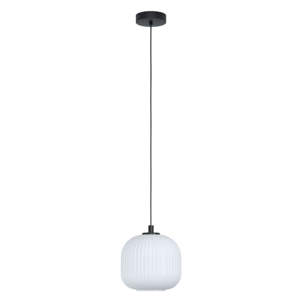Eglo 99366 Подвес MANTUNALLE, 1х40W (E27), 200, H1100, сталь, черный/стекло, белый