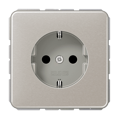 JUNG SCHUKO®-розетка 16 A / 250 B ~  с защитой от детей, платина CD1521KIPT